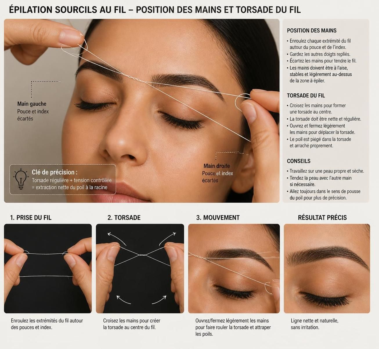 découvrez notre guide complet pour débuter facilement l'épilation des sourcils au fil à domicile. apprenez les techniques, astuces et conseils pour un résultat précis et naturel.
