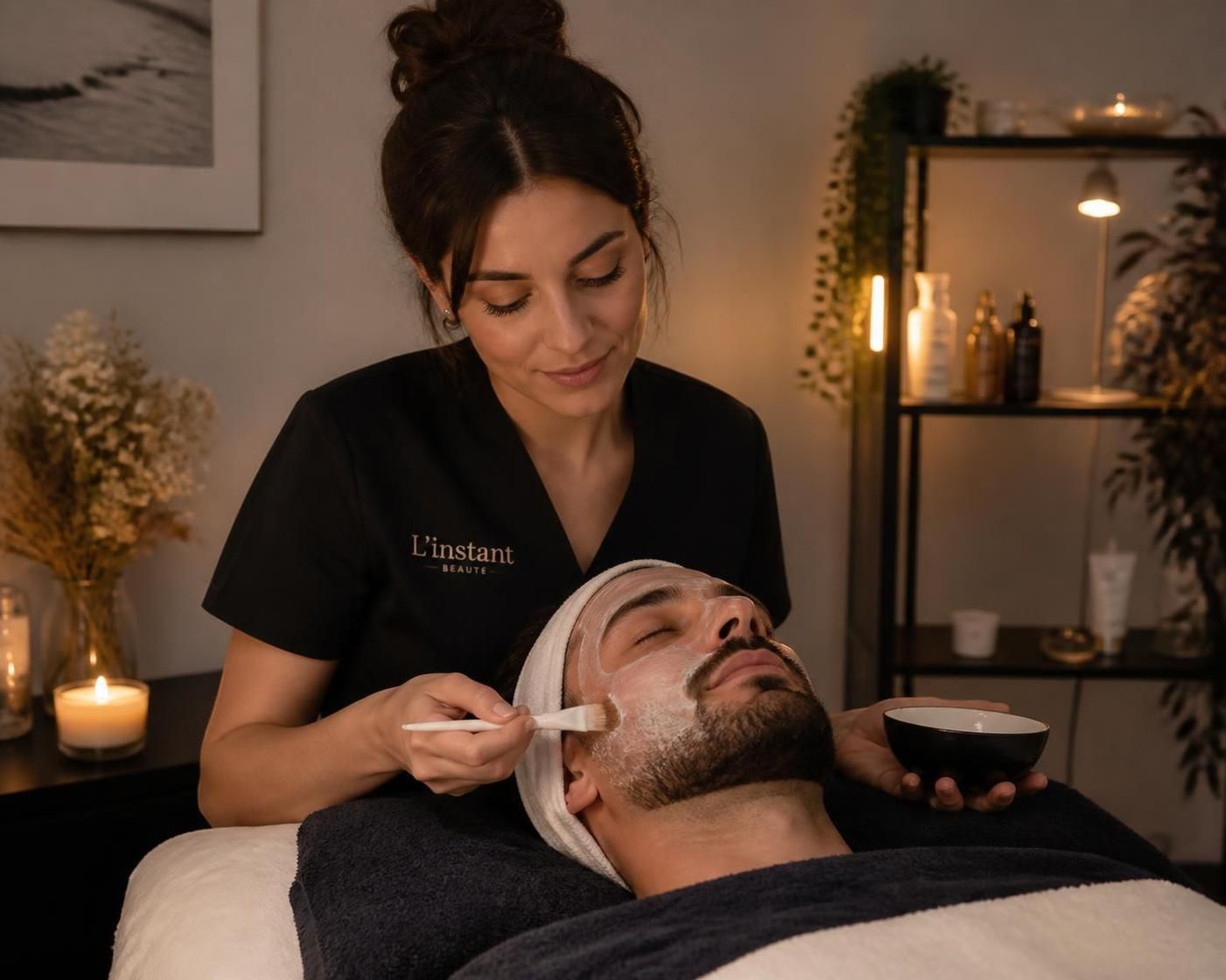 découvrez les services essentiels d'une esthéticienne à domicile pour homme, pour une peau propre, hydratée et parfaitement soignée sans sortir de chez vous.