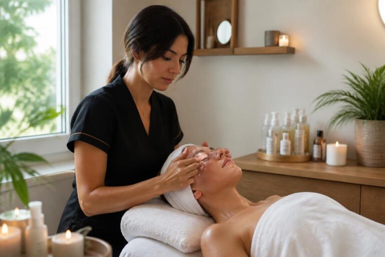 profitez d'une prestation esthéticienne à domicile pour un soin personnalisé et relaxant dans le confort de votre maison. beauté et bien-être sans déplacement.