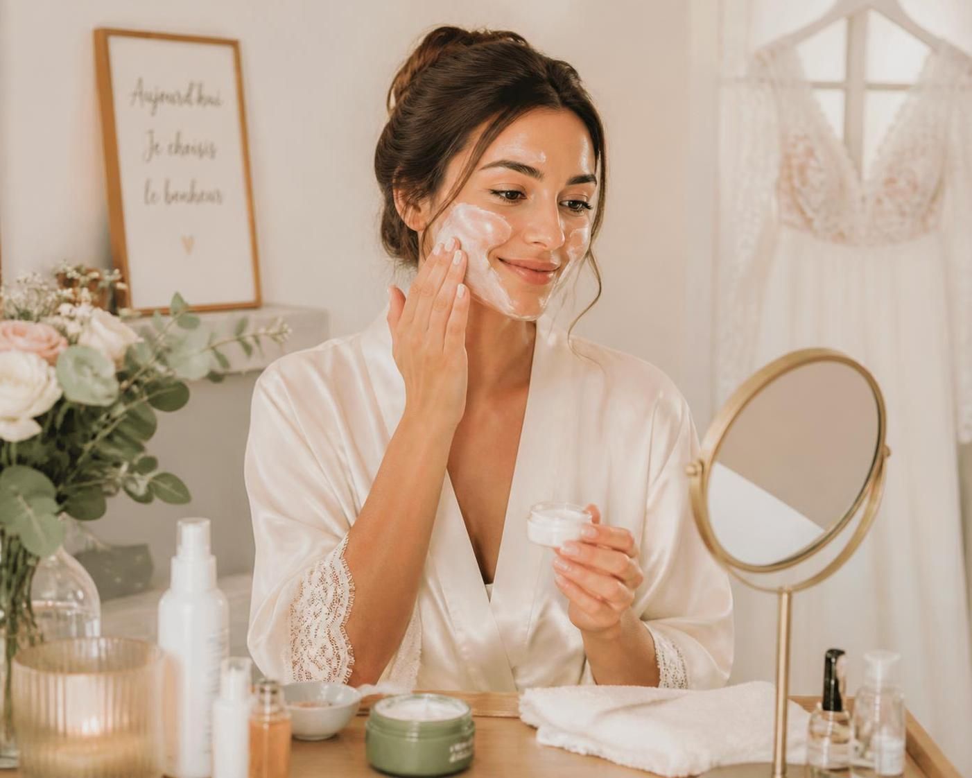 découvrez nos conseils pour un maquillage naturel parfait le jour de votre mariage, afin de sublimer votre beauté tout en restant élégante et naturelle.