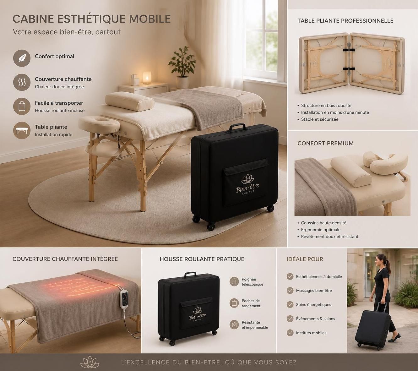 découvrez comment choisir la meilleure table pliante pour esthéticienne à domicile, alliant confort, praticité et qualité pour vos soins professionnels.